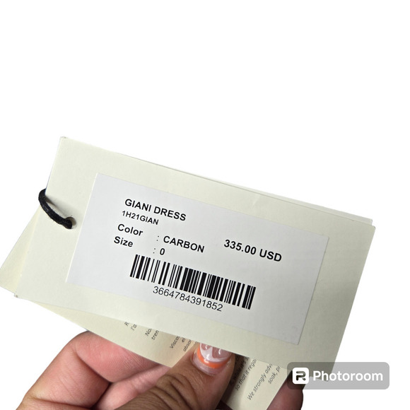 BA&SH Giani Floral Dress in Carbon - Picture 8 of 10